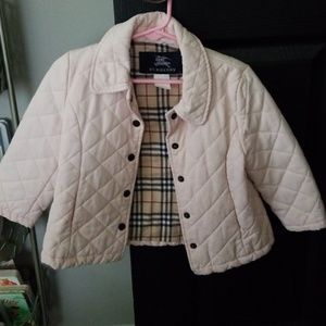 Burberry blush quilted coat